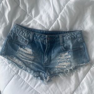 Frayed Jean Shorts | Micro Shorts
